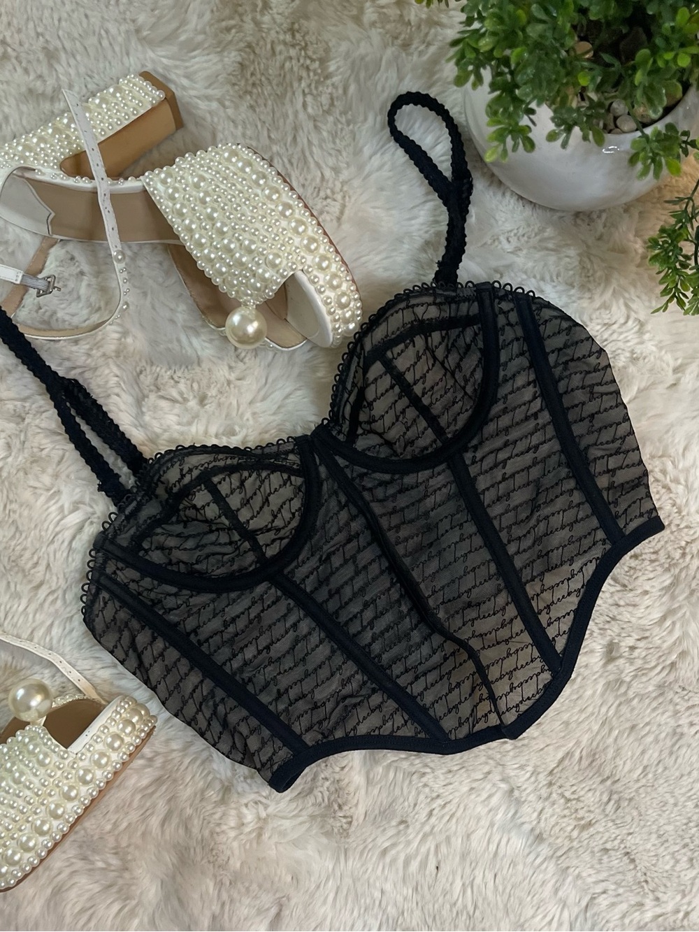 Bydee Naomi Corset Top in Onyx Black - Size S